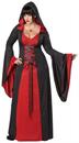 Deluxe Gothic Red Hooded Robe Dress Costume Adult Plus