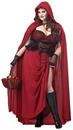 Dark Red Riding Hood Costume Adult Plus