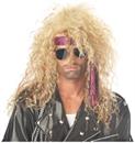 Blonde Heavy Metal Rocker Costume Wig Adult