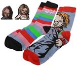 Child's Play Chucky and Tiffany Enamel Pins and Sock Bundle