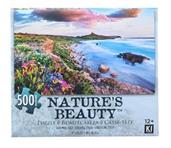 Pink Sky Beach 500 Piece Natures Beauty Jigsaw Puzzle
