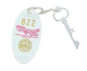 Retro Motel Key Fob - Honeypot Hotel White