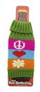 Knit Beer Bottle Cooler - Funky Floral