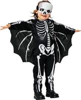 Skeleton Bat Toddler Costume | 2/4 Years