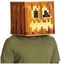 Minecraft Jack 'O Lantern Block Head Glow In The Dark Costume Mask