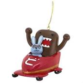 Domo Holiday Ornament: Bobsledding Domo and Mr. Usaji