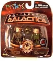 Battlestar Galactica Minimates Lt. Helo and Chief Galen Tyrol Variant