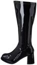 3" Gogo Boots Black with Zipper