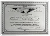 Star Trek Picard Speed Of Light Club Metal Plaque Replica