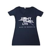 Jimmy Kimmel Live! Brooklyn Navy Blue Scoop Neck Tee Shirt Adult