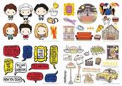 Friends Tech Decals | 48 Reusable Stickers