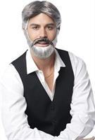 Gambler Wig & Beard Costume Set