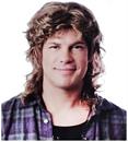 Hipster Mullet MIxed Mixed Blonde Costume Wig