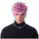 Rap Rocker Adult Pink Costume Wig