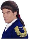 Colonial Duke Men's Costume Wig with Bow - Brown