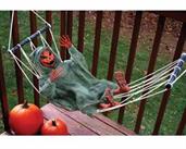 Lazy Bones Pumpkin Man in 64" Hammock Halloween Decor