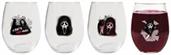 Scream Ghost Face Glass Wine Tumbler Set of 4