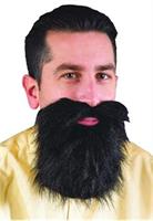 Black Mustache and Long Beard Costume Accessory