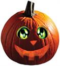 Eerie Light-Up Pumpkin Eyes Halloween Decoration | Green