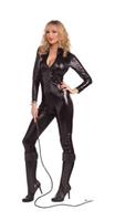 Sexy Feline Woman Black Bodysuit Adult Costume