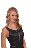 Vintage Hollywood Costume Necklace With Disco Ball and Tassels Necklace
