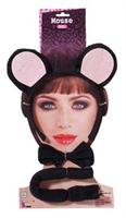 Black Mouse Headband Costume Accessory Set