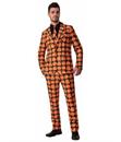 Men's Halloween Pumpkin Suit and Tie Costume