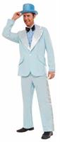 Instant Zip Up Blue Tuxedo Adult Costume