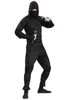 Ninja Adult Costume, Black, X-Large