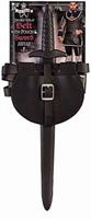 Dark Royalty Medieval King Sword w/ Belt & Pouch Plastic Costume Weapon Set