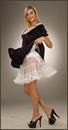 19" White Crinoline Mini Tutu Petticoat Costume Adult
