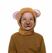 Monkey Hood and Nose Animal Costume Set Child Standard