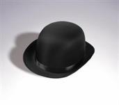 Black Satin Derby Adult Costume Hat