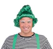 Green Christmas Oompa Elf Costume Wig Adult