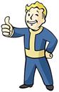 Fallout Vault Boy Thumbs Up 12 x 11 Inch Metal Sign