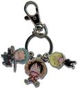 One Piece Luffy, Zoro, & Sanji Metal Keychain