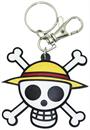 One Piece Straw Hat Pirates Skull PVC Keychain