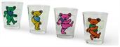 Grateful Dead Dancing Bears 4-Piece 1.5oz Shot Glass Set