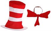 Dr. Seuss Cat In the Hat Tie & Hat Adult Costume Kit