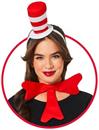 Dr Seuss Cat In The Hat Headband and Bowtie Adult Costume Kit