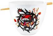 Chainsaw Man 16-Ounce Ceramic Ramen Bowl and Chopstick Set