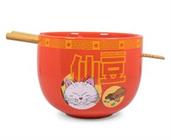 Dragon Ball Z Karin Japanese Dinnerware Set | 16-Ounce Ramen Bowl and Chopsticks