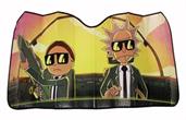Rick and Morty Run the Jewels Accordion Auto Sunshade | Rick And Morty Accessory