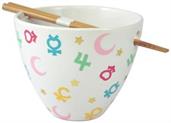 Sailor Moon Symbols 16 Ounce Ramen Bowl with Chopsticks
