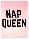 Nap Queen Fleece Throw Blanket | 45 x 60 Inch Cozy Lightweight Blanket