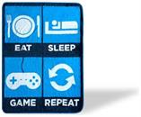 Eat Sleep Game Repeat Large Gamer Fleece Throw Blanket | 60 x 45 Inches