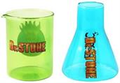 Dr. Stone Senku and E=mc2 3oz Beaker Mini Glass Set of 2