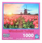 Windmill Tulips 1000 Piece Jigsaw Puzzle