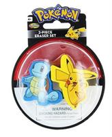 Pokemon Eraser 2-Pack: Pikachu and Squirtle