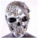 Steampunk Silver Skull Adult Costume Mask